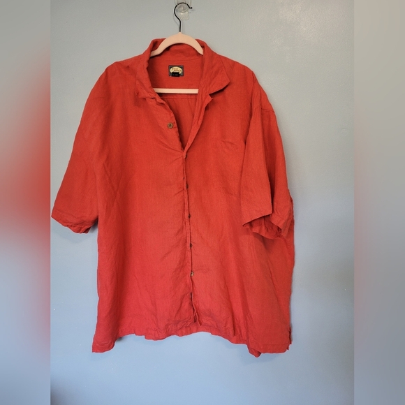 Tommy Bahama Men's Linen Shirt Red XXL - Picture 1 of 6
